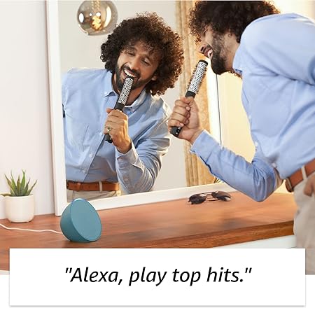 Amazon Echo Pop| Smart speaker with Alexa and Bluetooth| Loud sound, balanced bass, crisp vocals