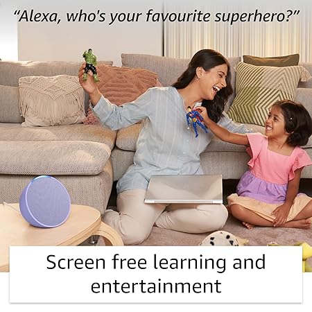 Amazon Echo Pop| Smart speaker with Alexa and Bluetooth| Loud sound, balanced bass, crisp vocals