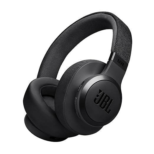 JBL Live 770NC True Adaptive Noise Cancellation Headphones Wireless Over Ear, Spatial Sound, 65Hrs Playtime, Speed Charge, Multipoint Connect and Personi-Fi 2.0, BT 5.3, Google Fast Pair, Alexa