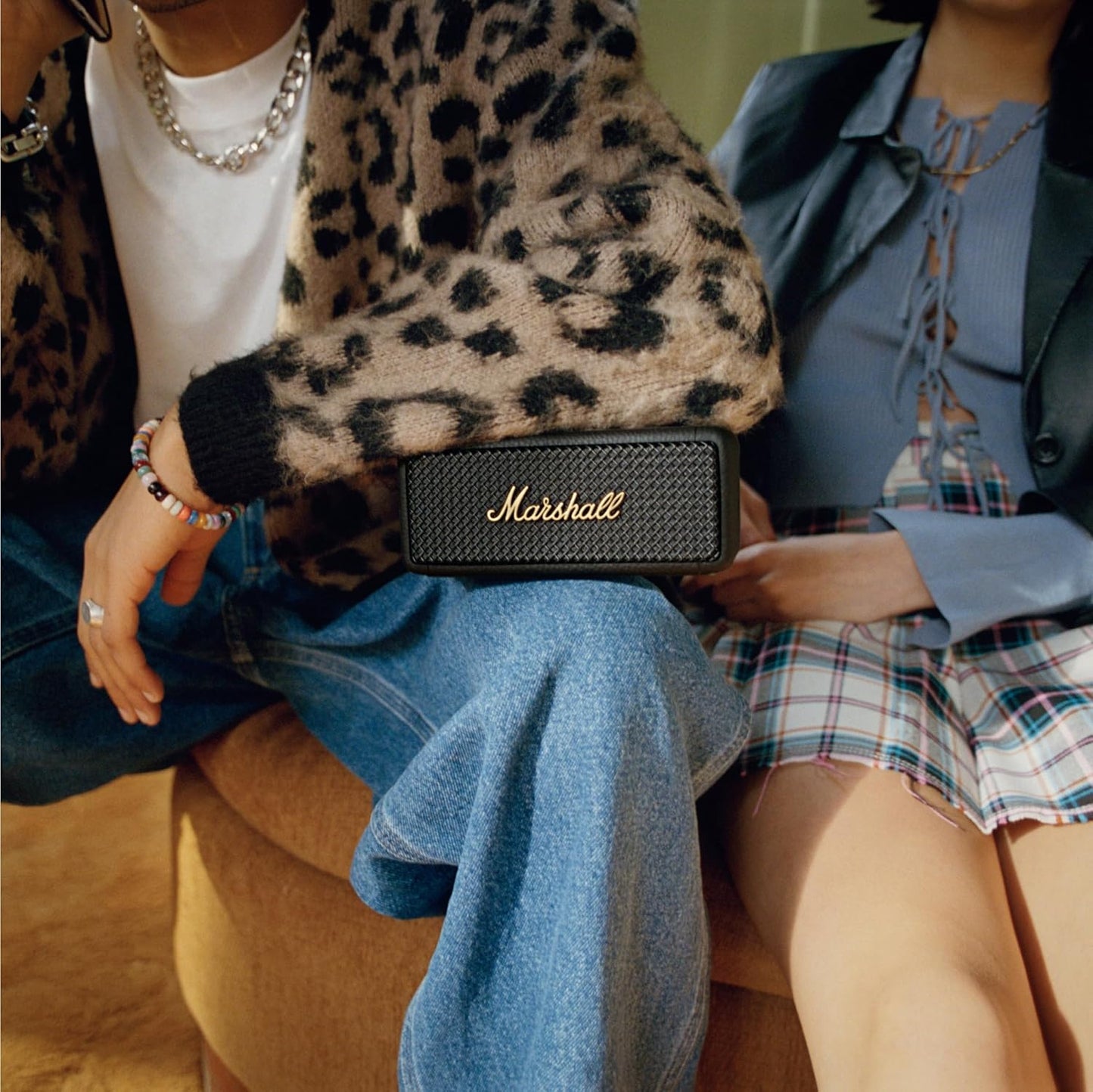 Marshall Emberton II 20 W Wireless Bluetooth Portable Outdoor Speaker (Black & Brass)