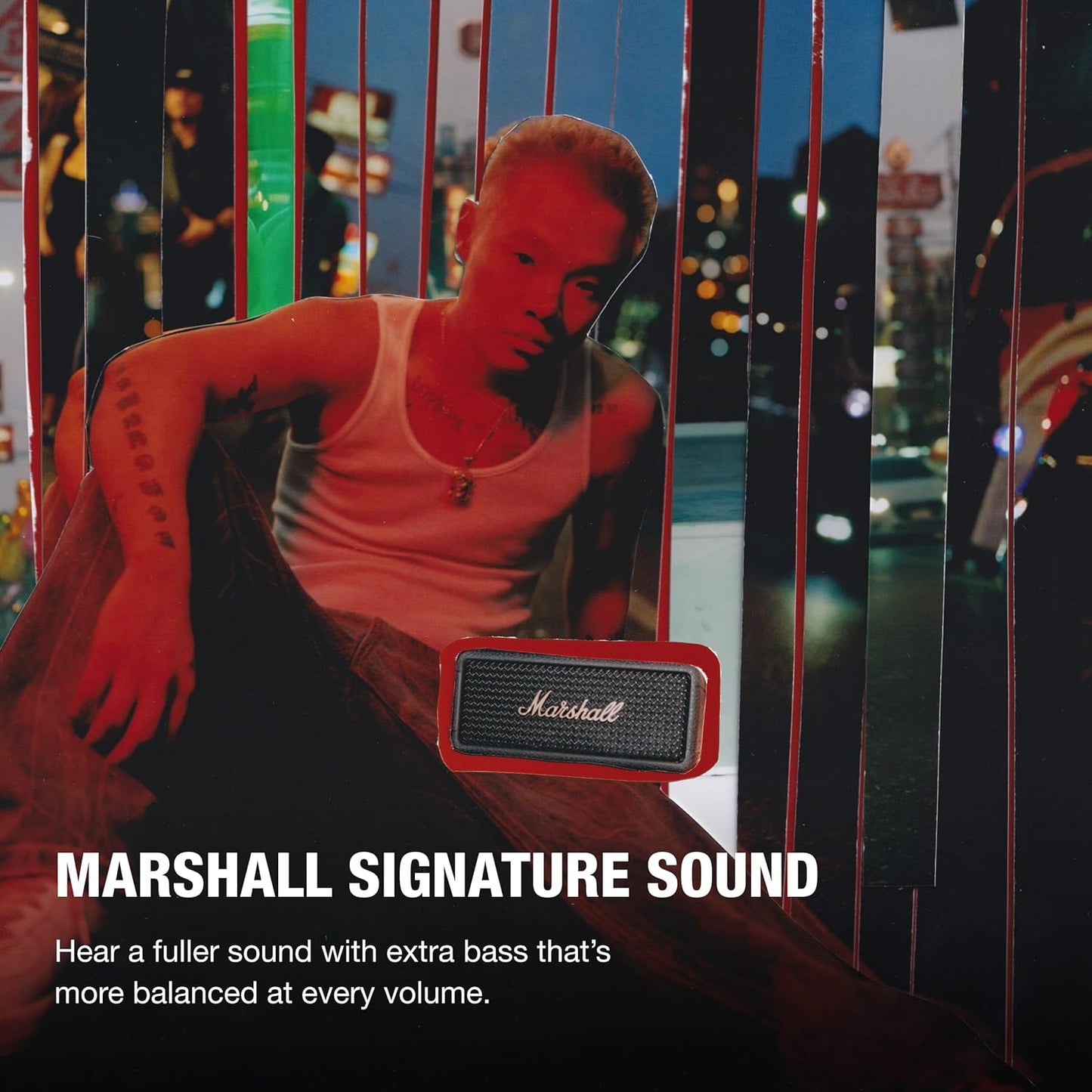 Marshall Emberton III Compact Portable Bluetooth Speaker with 32+ Hours of Playtime, (360° Sound), Dust & Waterproof (IP67) – Black & Brass