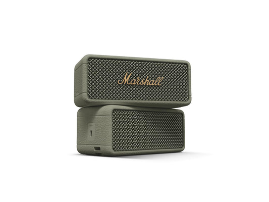 Marshall Emberton III Compact Portable Bluetooth Speaker with 32+ Hours of Playtime, (360° Sound), Dust & Waterproof (IP67) – Black & Brass