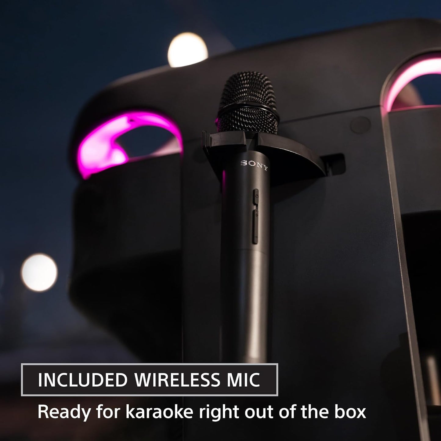 SONY New Launch ULT Tower 10 Party Speaker with ULT Button(2 Modes) for Massive Bass and Powerful Sound, 360 Sound & Party Lights, Wireless Mic for Karaoke, Bluetooth, Touch Panel, TV Sound Booster