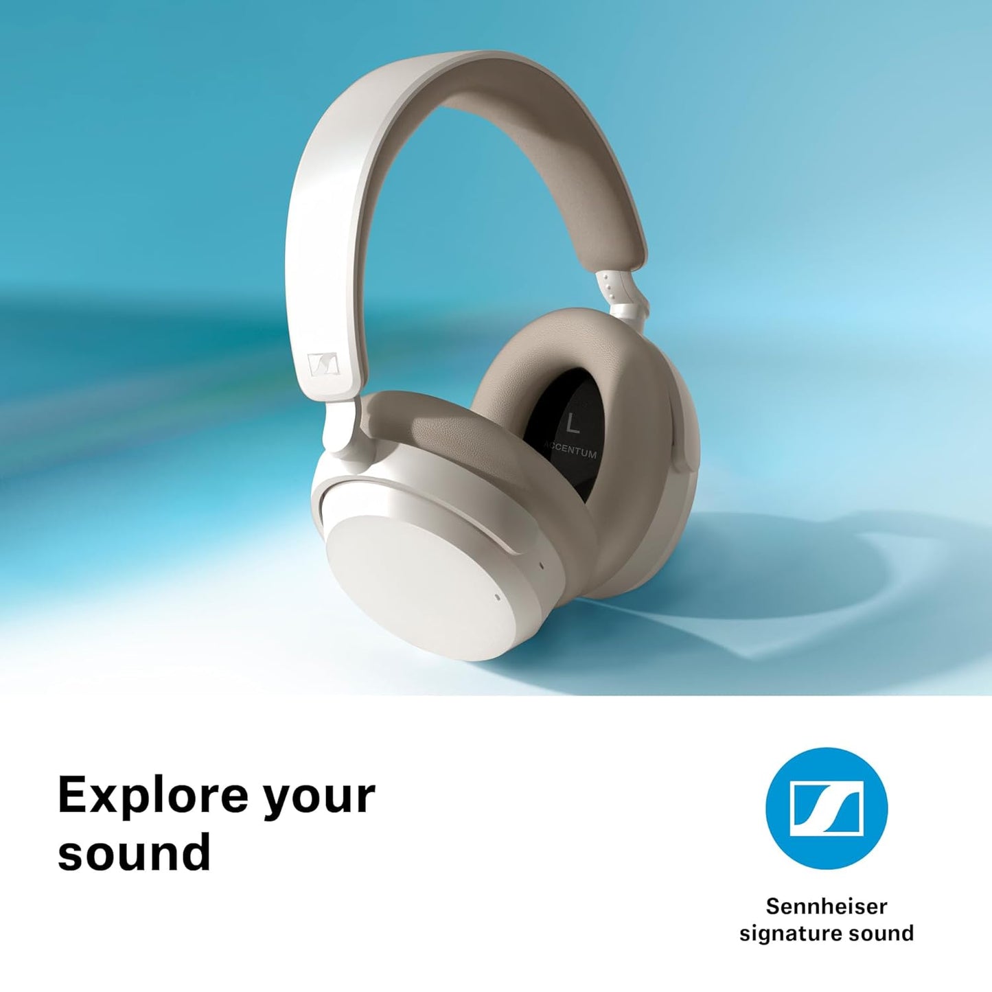Sennheiser Accentum Wireless Bluetooth Over Ear Headphones with Mic -Designed in Germany Audio,50Hr Battery,10 Min Quick Charge = 5Hr Playback,Hybrid ANC