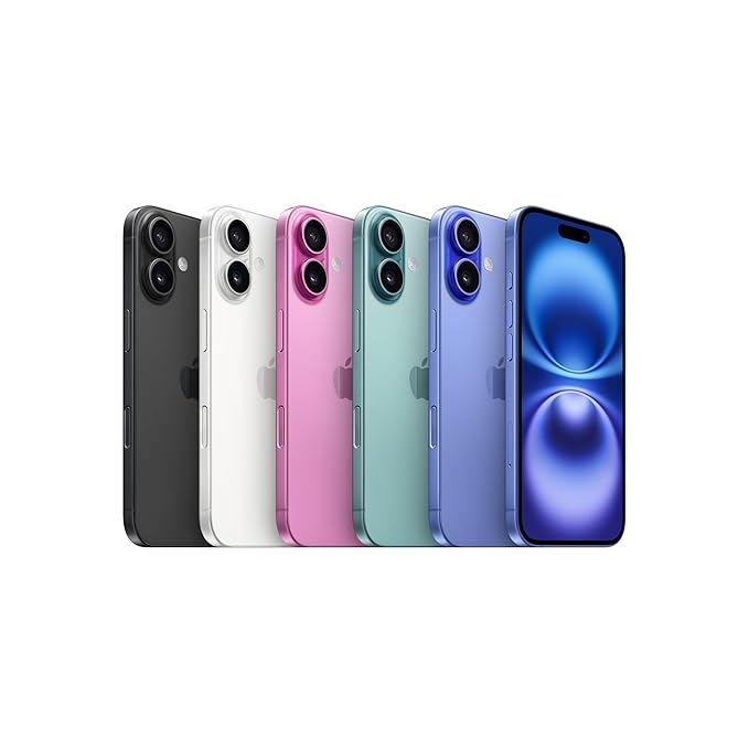 iPhone 16 128 GB: 5G Mobile Phone with Camera Control, A18 Chip and a Big Boost in Battery Life. Works with AirPods