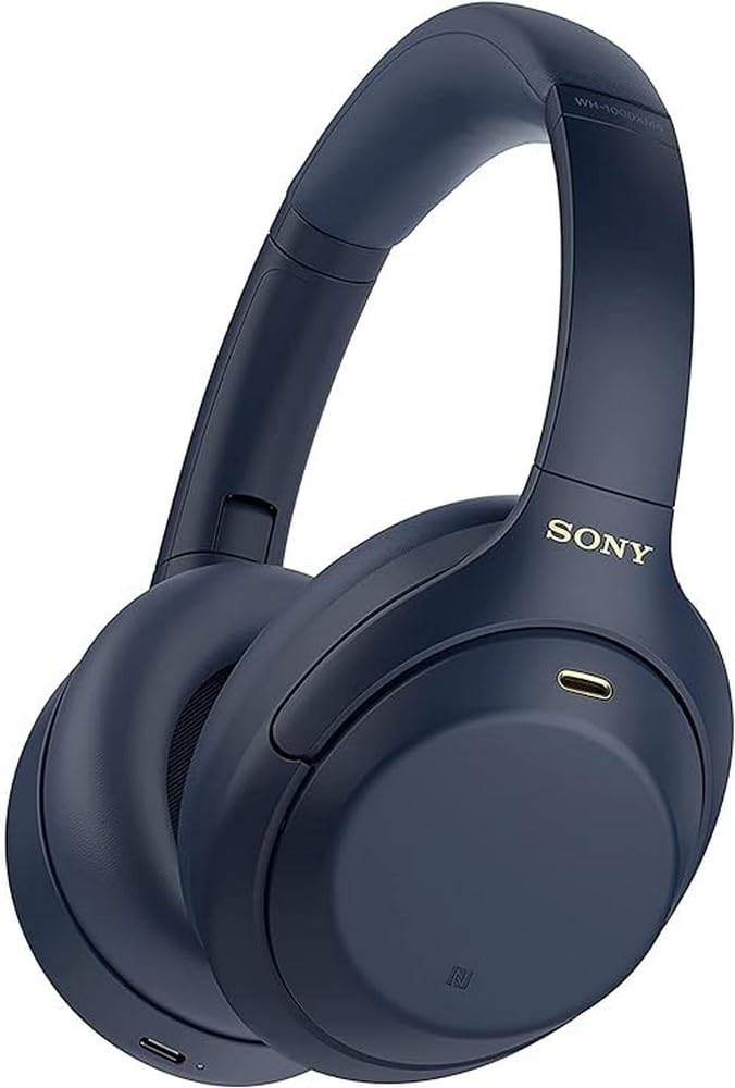 Sony WH-1000XM4 Industry Leading Wireless Noise Cancellation Bluetooth Over Ear Headphones with Mic for Phone Calls, 30 Hours Battery Life, Quick Charge, AUX, Touch Control and Voice Control