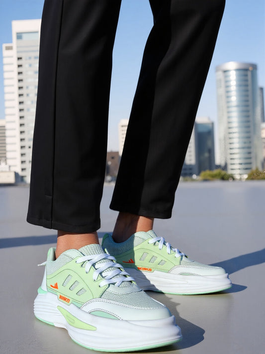 H&R Sneaker Shoes for Men green & white| Trendy & Stylish Shoes for Him