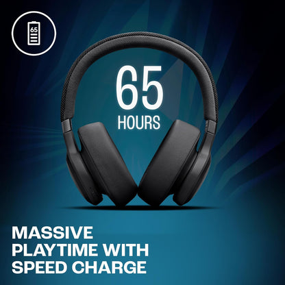 JBL Live 770NC True Adaptive Noise Cancellation Headphones Wireless Over Ear, Spatial Sound, 65Hrs Playtime, Speed Charge, Multipoint Connect and Personi-Fi 2.0, BT 5.3, Google Fast Pair, Alexa