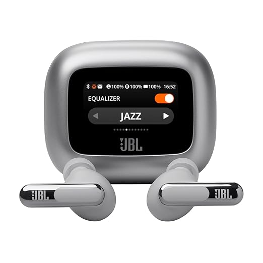 JBL New Launch Live Beam 3 TWS,Hi-Res Audio True ANC Earbuds,Smart Case with Touch Display,48H Playtime,Wireless Charging,6 Mic,Multipoint Connection,Ip55 Proof, Headphones App,Personi-Fi 3.0