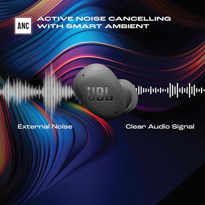 JBL Wave Buds 2 Ear Buds Wireless BluetoothV5.3, Active Noise Cancellation EarBuds,Multi Connect, App for Customized Extra Bass Eq, Relax Mode,Speed Charge, 40H Playback, Fast Pair, 4 Mics,IP54