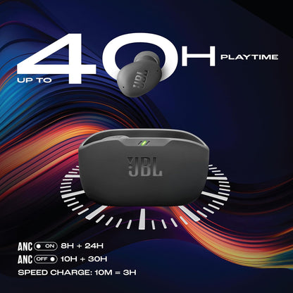 JBL Wave Buds 2 Ear Buds Wireless BluetoothV5.3, Active Noise Cancellation EarBuds,Multi Connect, App for Customized Extra Bass Eq, Relax Mode,Speed Charge, 40H Playback, Fast Pair, 4 Mics,IP54