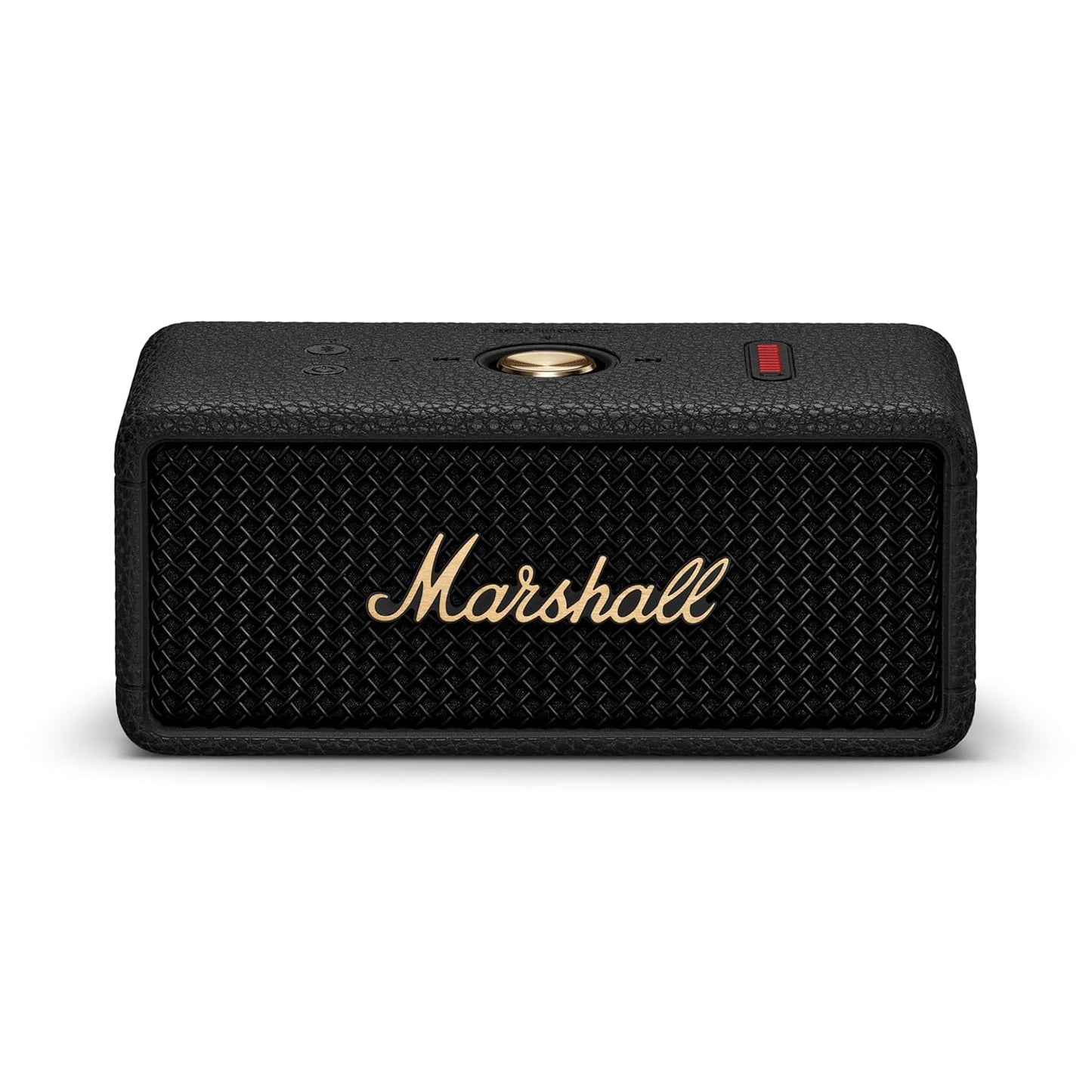 Marshall Emberton III Compact Portable Bluetooth Speaker with 32+ Hours of Playtime, (360° Sound), Dust & Waterproof (IP67) – Black & Brass