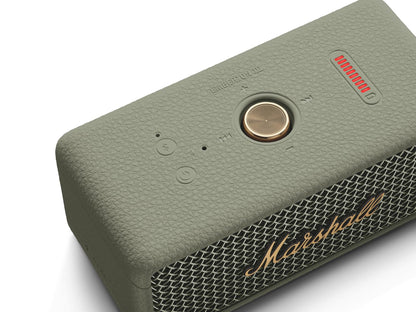 Marshall Emberton III Compact Portable Bluetooth Speaker with 32+ Hours of Playtime, (360° Sound), Dust & Waterproof (IP67) – Black & Brass