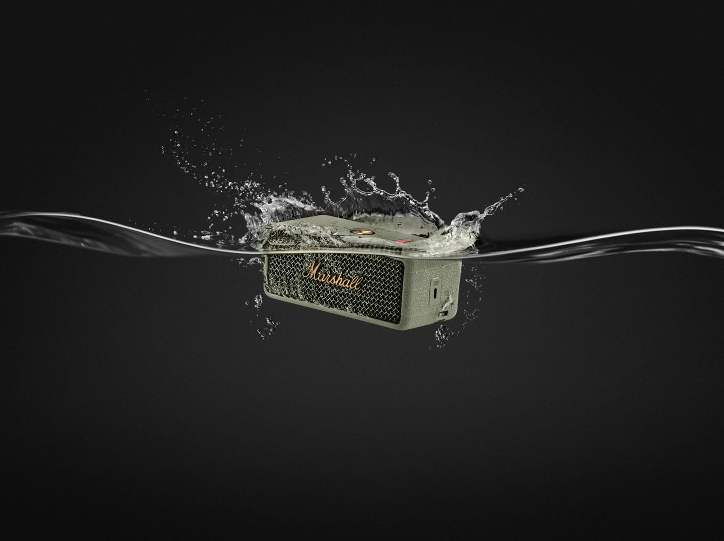 Marshall Emberton III Compact Portable Bluetooth Speaker with 32+ Hours of Playtime, (360° Sound), Dust & Waterproof (IP67) – Black & Brass