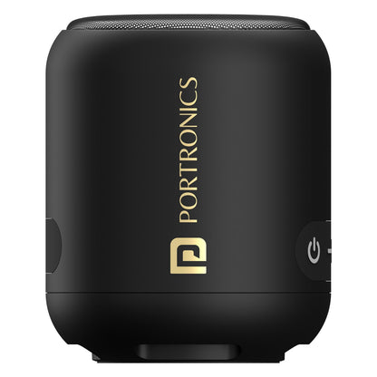 Portronics SoundDrum 1 12W TWS Portable Bluetooth Speaker with Powerful Bass, Bluetooth 5.3V, 360° Surround Sound, USB Drive in, Type C Fast Charging(Black)