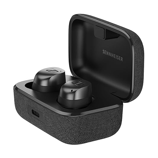Sennheiser MOMENTUM True Wireless 4 Earbuds, BTv5.4 with Auracast, TrueResponse Drivers, Adaptive ANC, Anti‑Wind + Transparency Modes, 30 Hrs Battery, Qi Fast Charge, 6‑Mics, 2Y Warranty