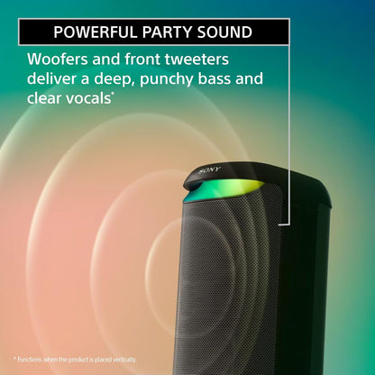 Sony New SRS-XV500 Wireless Portable Bluetooth Karaoke Party Speaker | IPX4 Splash-Proof | 25 Hrs Battery | Mega Bass | Built-in Power Bank | Ambient Lights | Guitar & MIC