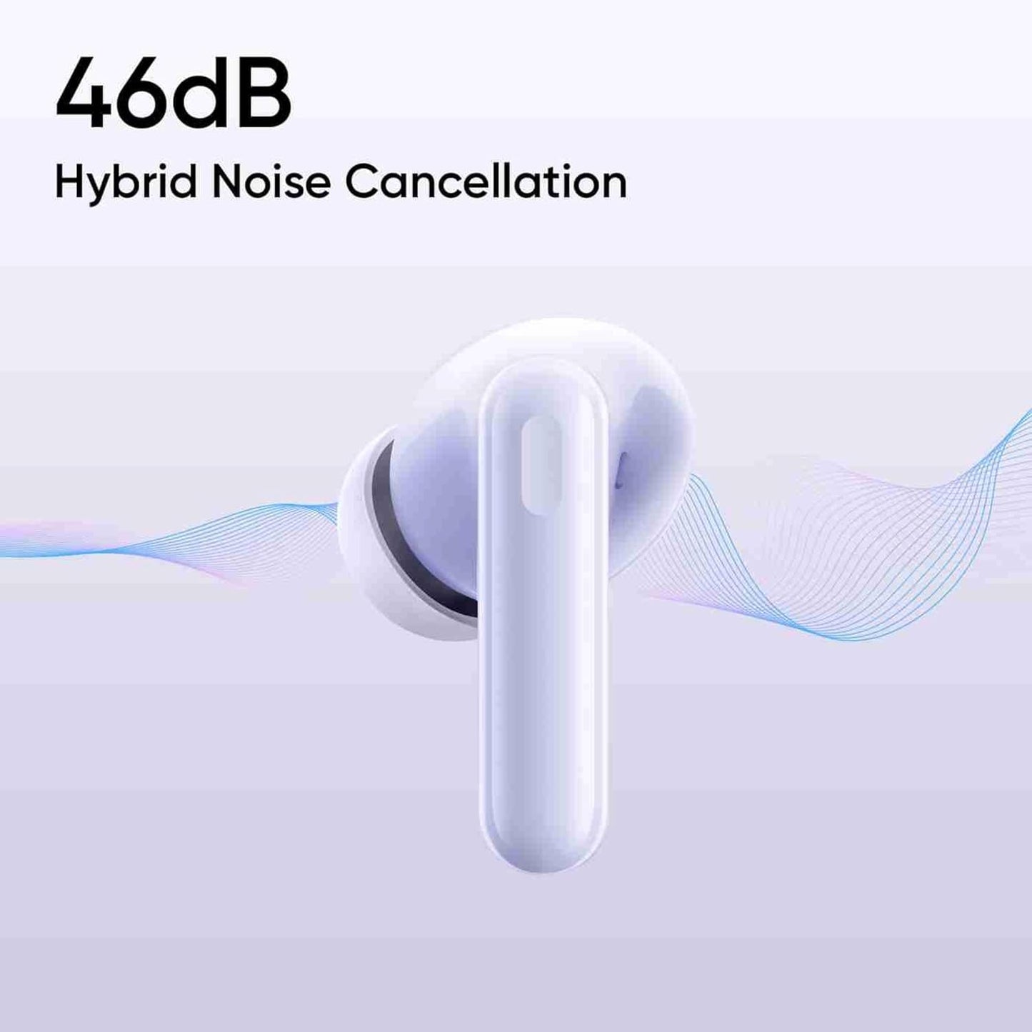 realme Buds T310 True Wireless in-Ear Earbuds with 46dB Hybrid ANC, 360° Spatial Audio, 12.4mm Dynamic Bass Driver, Upto 40Hrs Battery and Fast Charging