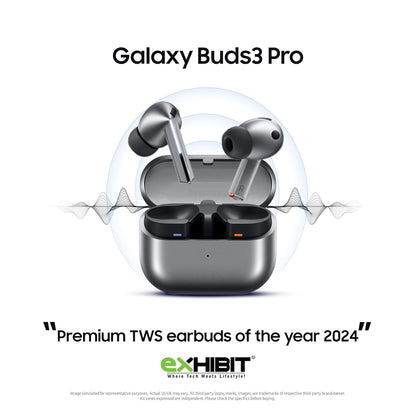 Samsung Galaxy Buds 3 Pro with Galaxy AI | Adaptive ANC | Real-time Interpreter | 24-bit Hi-Fi Audio | Up to 37H Battery | IP57