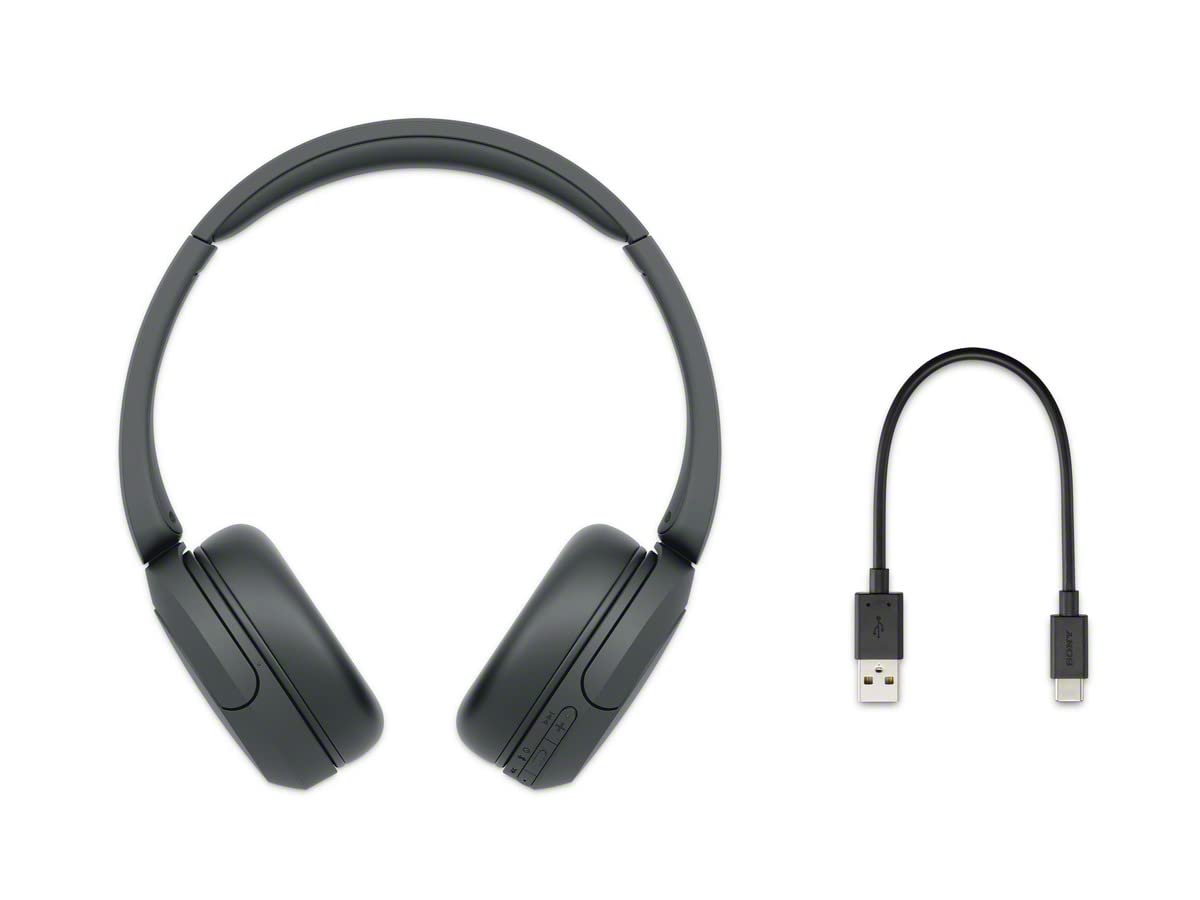 Sony WH-CH520 Wireless Bluetooth Headphones On Ear with Mic, Up to 50Hrs Battery, Quick Charge, DSEE Upscale, Multipoint Connectivity, Voice Assistant