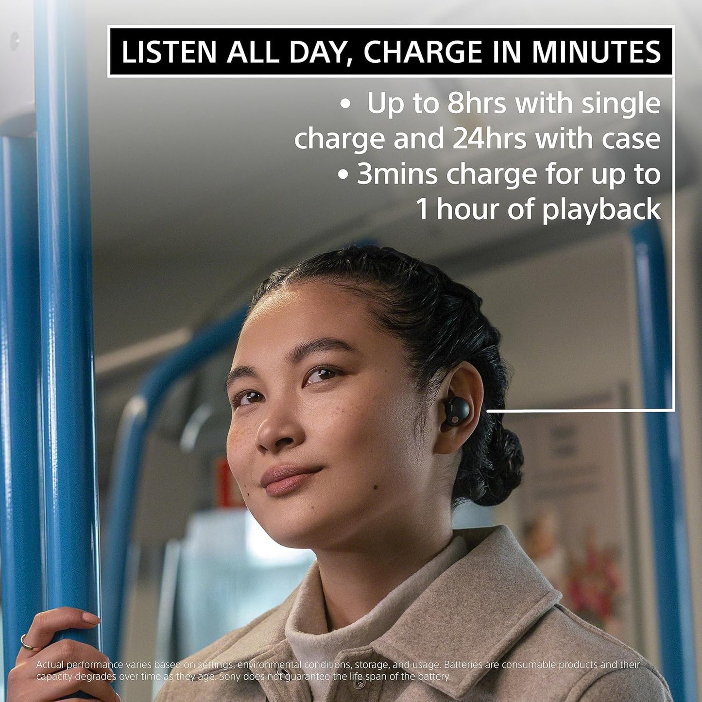 Sony WF-1000XM5 Active Noise Cancelling Wireless Bluetooth in Ear Earbuds with Mic, Up to 36 Hours Battery Life