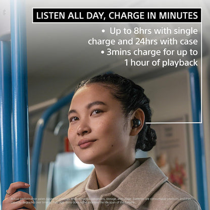 Sony WF-1000XM5 Active Noise Cancelling Wireless Bluetooth in Ear Earbuds with Mic, Up to 36 Hours Battery Life