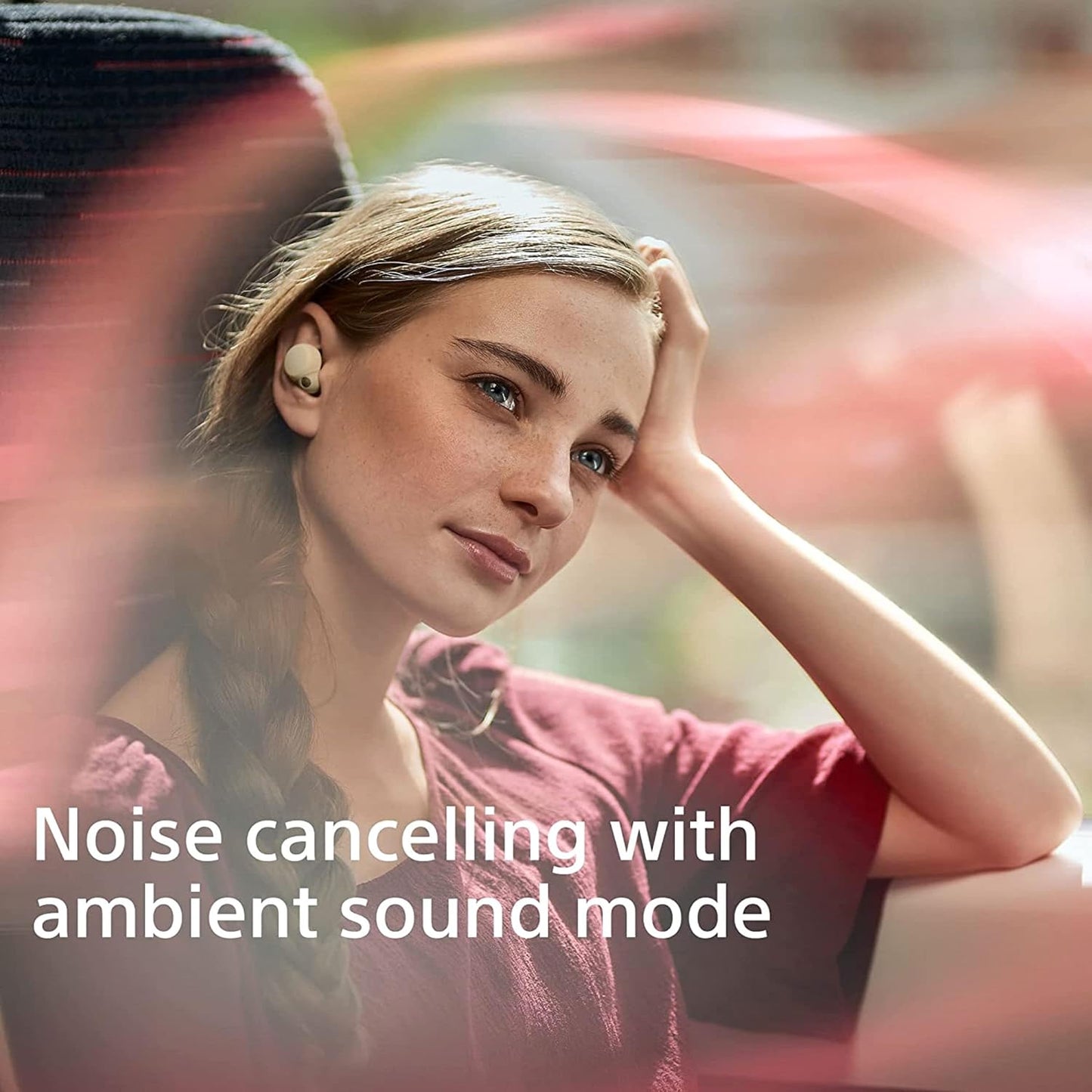 Sony LinkBuds S WF-LS900N Noise Cancellation Bluetooth Earbuds, TWS, Hi-Res Audio, Up to 23Hrs Battery