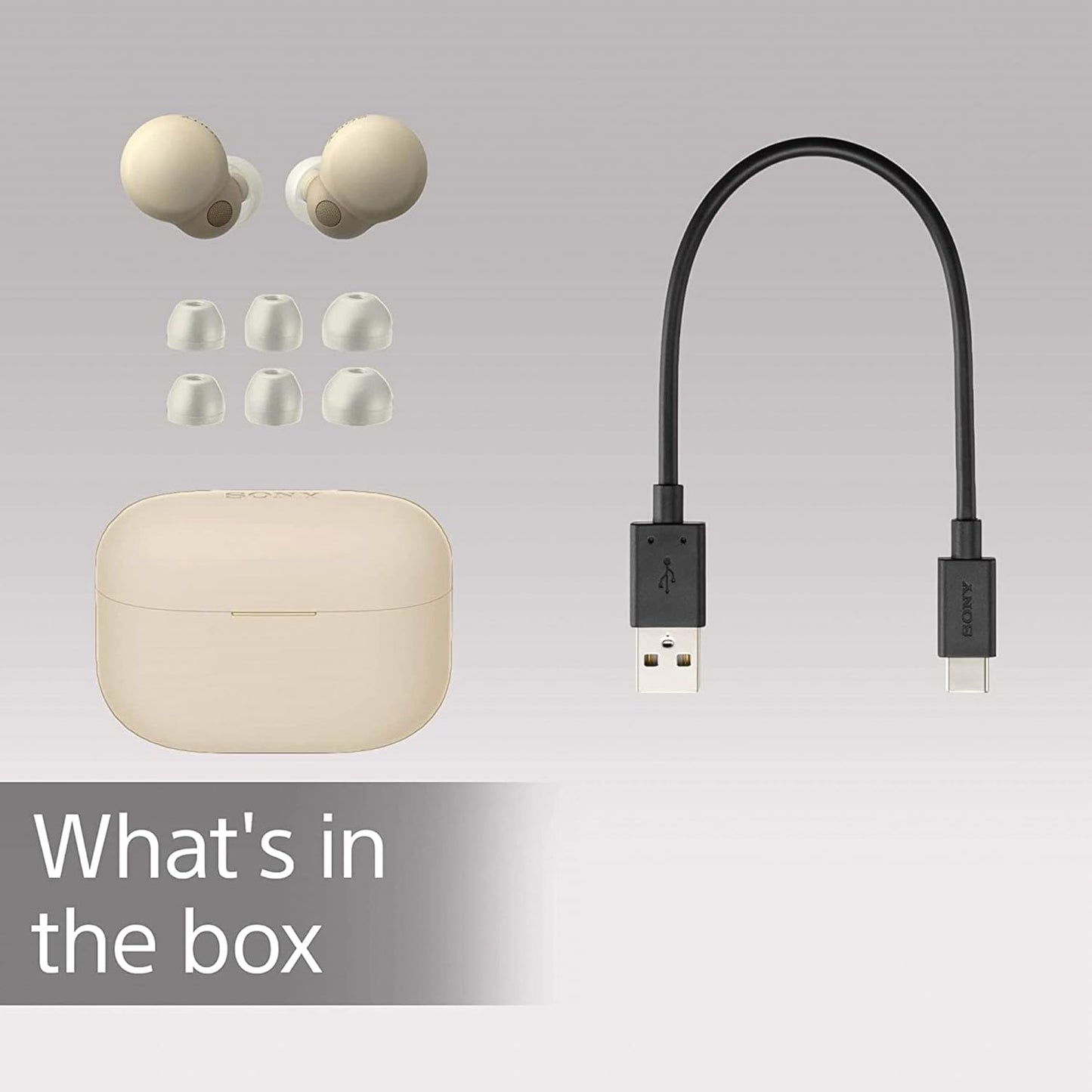 Sony LinkBuds S WF-LS900N Noise Cancellation Bluetooth Earbuds, TWS, Hi-Res Audio, Up to 23Hrs Battery