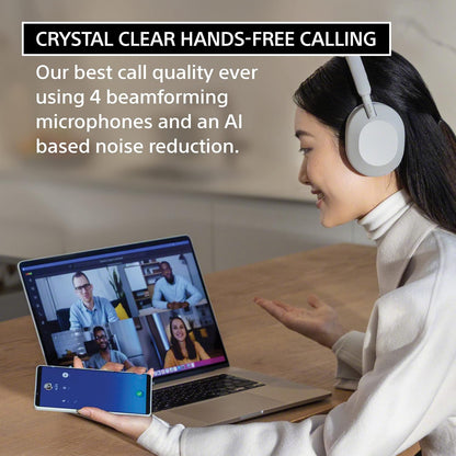 Sony WH-1000XM5 Best Active Noise Cancelling Wireless Bluetooth Over Ear Headphones with Mic for Clear Calling,Battery Life 30 Hours