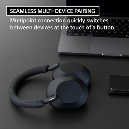 Sony WH-1000XM5 Best Active Noise Cancelling Wireless Bluetooth Over Ear Headphones with Mic for Clear Calling,Battery Life 30 Hours